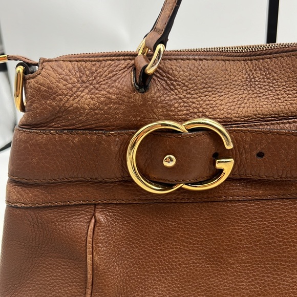 Gucci Brown Pebbled Leather Ride Satchel - Picture 3 of 17
